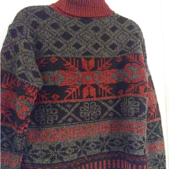 Vintage High Sierra Knit Winter Turtleneck Sweater - Picture 2 of 5